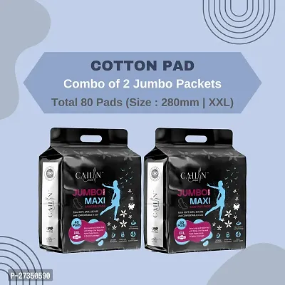 Cailin Care Sanitary Pads best for Day And Night Protection, Heavy Flow Pads, Instant Dry Feel, 100% Lekage Proof Pads, Odour Control System, Extra Large and Wider  Pads, Leakage  Rash Free Pads-thumb0