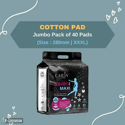 Cailin Care Sanitary Pads best for Day And Night Protection, Heavy Flow Pads, Instant Dry Feel, 100% Lekage Proof Pads, Odour Control System, Extra Large and Wider  Pads, Leakage  Rash Free Pads-thumb0