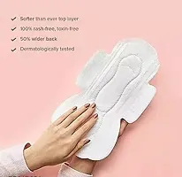 Explodge Newfeel Womens/Girls XXXL Sanitary Pads (Napkins) with Wings - Pack of 50 (40+10 Panty Liner free) (XXXL, Pink Maxi)-thumb1