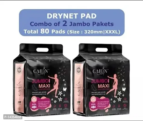 Anti bacterial Sanitary Pads With Drynet Technology ( 80 pads ) (100% leakage Proof Sanitary Napkins )
