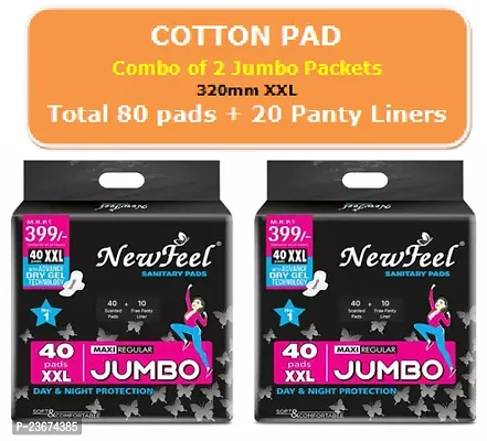 NewFeel XXL Pad 40 pads+10 Free Pantyliner Pack of 2