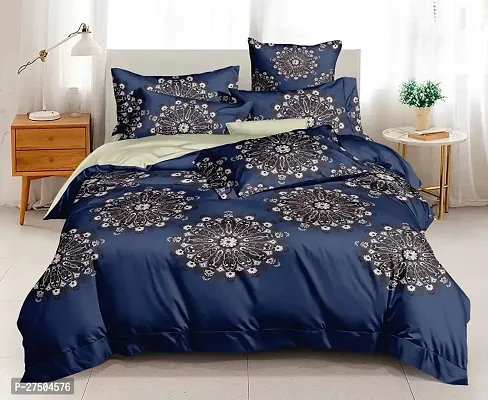 Comfortable Glace Cotton Flat Double 1 Bedcover + 2 Pillowcovers-thumb0