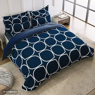 Comfortable Glace Cotton Flat Double 1 Bedcover + 2 Pillowcovers-thumb0