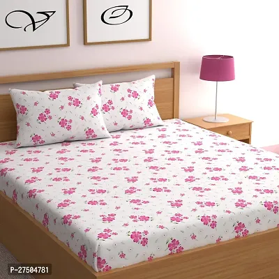 Comfortable Glace Cotton Flat Double 1 Bedcover + 2 Pillowcovers