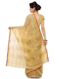 Fabulous Kota Doria Cotton Self Pattern Saree with Blouse piece For Women-thumb1