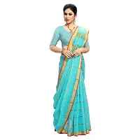 Fabulous Kota Doria Cotton Self Pattern Saree with Blouse piece For Women-thumb1