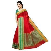 Fabulous Kota Doria Cotton Self Pattern Saree with Blouse piece For Women-thumb4