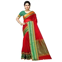 Fabulous Kota Doria Cotton Self Pattern Saree with Blouse piece For Women-thumb1