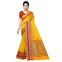 Fabulous Kota Doria Cotton Self Pattern Saree with Blouse piece For Women-thumb1