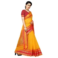 Fabulous Kota Doria Cotton Self Pattern Saree with Blouse piece For Women-thumb3