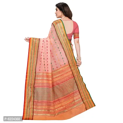 Fabulous Kota Doria Cotton Self Pattern Saree with Blouse piece For Women-thumb3