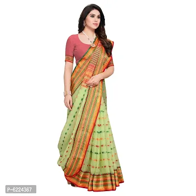 Fabulous Kota Doria Cotton Self Pattern Saree with Blouse piece For Women-thumb2