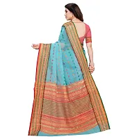 Fabulous Kota Doria Cotton Self Pattern Saree with Blouse piece For Women-thumb2