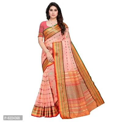 Fabulous Kota Doria Cotton Self Pattern Saree with Blouse piece For Women-thumb0