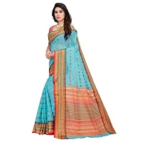 Fabulous Kota Doria Cotton Self Pattern Saree with Blouse piece For Women-thumb3