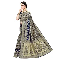 Fabulous Silk Blend Jacquard Saree with Blouse piece For Women-thumb2