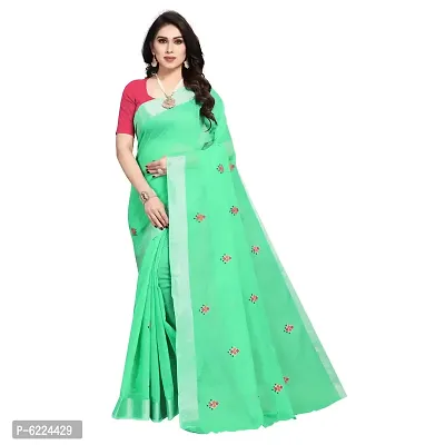 Fabulous Cotton Silk Self Pattern Saree with Blouse piece For Women