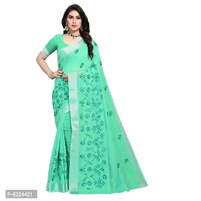 Fabulous Cotton Silk Self Pattern Saree with Blouse piece For Women