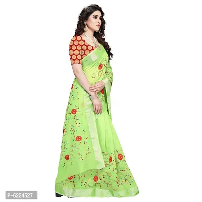 Fabulous Cotton Silk Self Pattern Saree with Blouse piece For Women-thumb4