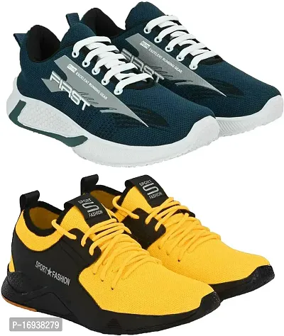 Stylish Multicoloured Mesh Running Shoes For Men