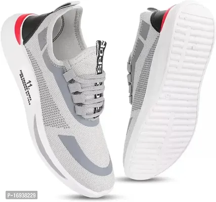 Stylish Grey Mesh Running Shoes For Men-thumb4