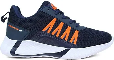 Stylish Blue Mesh Running Shoes For Men-thumb2