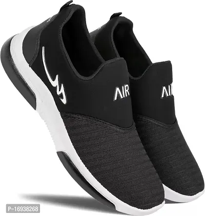 Stylish Black Mesh Running Shoes For Men-thumb0