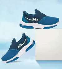 Stylish Blue Mesh Running Shoes For Men-thumb1
