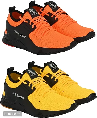 Stylish Multicoloured Mesh Running Shoes For Men