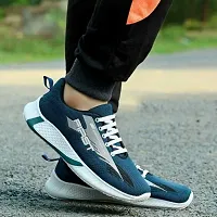 Stylish Blue Mesh Running Shoes For Men-thumb3