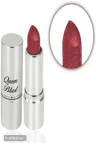 Matte to Glitter Lipstick Long Lasting Diamond Red Glitter Sparkly Waterproof Lipstick Metallic Shimmer you can apply lips and eyes multi use lipstick .