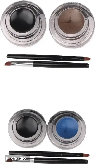 24H HOURS LONG LASTING DRAMA GEL EYE LINER BLACK AND BLUE WITH BROWN