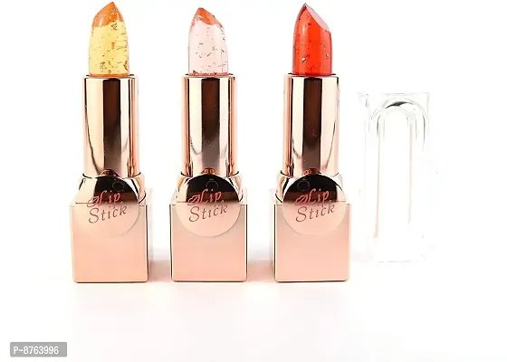 MAGIC COLOR CHANGING GEL WITH GOLD LEAF LIPSTICK MULTI COLOR COMBO OF 3