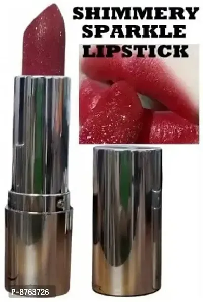 GLITTERY SMUDGE PROOF SHIMMERY SPARKLY FINISH LOOK PIGMENTED LIPSTICK