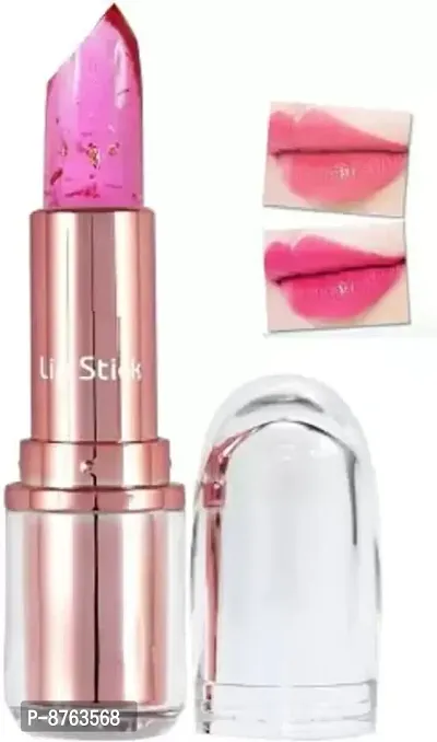 LONG LASTING Clear Jelly Lipsticks, Long Lasting Nutritious Lip Balm, Lips Moisturizer Magic Temperature Color Change Lip (PINK, 3.6 g)