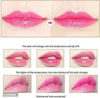 LONG LASTING Clear Jelly Lipsticks, Long Lasting Nutritious Lip Balm, Lips Moisturizer Magic Temperature Color Change Lip (PINK, 3.6 g)-thumb2