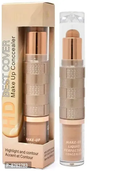 Professional 2 IN 1 Best Cover HD Makeup liquid Concealer  contour stick pack of 1-thumb0