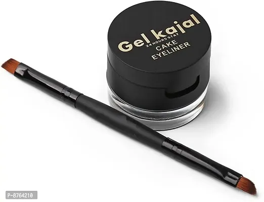 PROFESSIONAL MATTE  WATER PROOF BLACK GEL CAKE KAJAL-thumb0