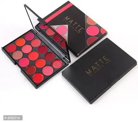 Matte 15 Color Lip CreamPalette, Multi