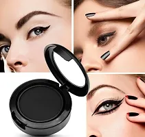 PROFESSIONAL MATTE  WATER PROOF BLACK GEL CAKE KAJAL COMBO-thumb3