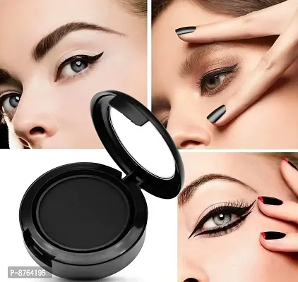 PROFESSIONAL MATTE  WATER PROOF BLACK GEL CAKE KAJAL COMBO-thumb4