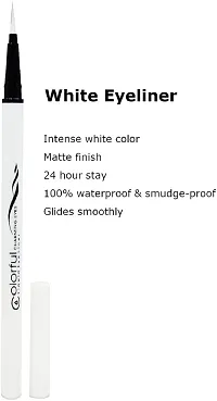 White color liquid eyeliner | White sketch pen eyeliner | waterproof, non transfer and smudgeproof eyeliner | long-lasting liquid eyeliner-thumb1