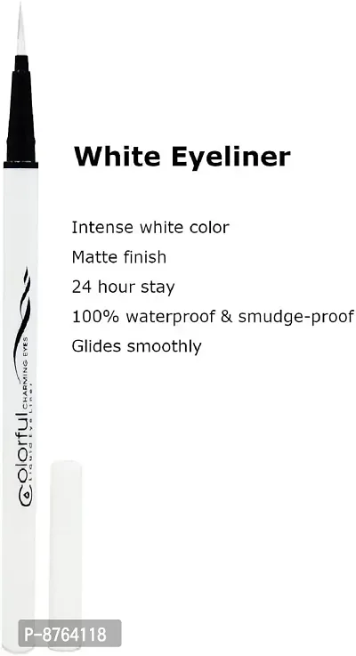 White color liquid eyeliner | White sketch pen eyeliner | waterproof, non transfer and smudgeproof eyeliner | long-lasting liquid eyeliner-thumb2