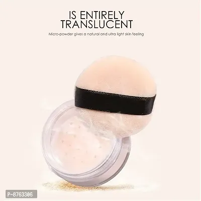 LIGHT WEIGHT CRYSTAL MIERAL  MATTE FINISH LOOSE POWDER WITH PUFF-thumb0