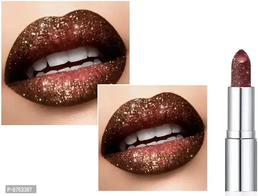 Glitter Lips Lipstick Waterproof Long Lasting WINE Lipstick