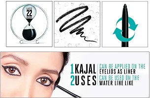 SMOOTH JET BLACK CRAYON KAJAL FOR 2 GREAT LOOK COMBO OF 12-thumb4