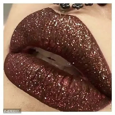 Glitter Lips Lipstick Waterproof Long Lasting brown lipstick-thumb4