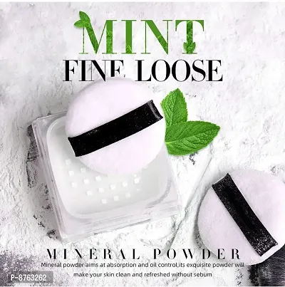 face  body powder Mint Loose Powder Control Oil Makeup Refreshing Cool Summer setting powder Facial makeup loose powder