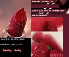 Glitter Lipstick Long Lasting Diamond Red Glitter Sparkly Waterproof Lipstick-thumb1