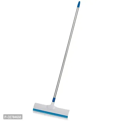 Standee Floor Wiper Flexible Rubber Lip Brush Body Plastic Steel Rod Lightweight Cleaning Tool Cleaning Home Kitchen Bathroom Blue And White-thumb0